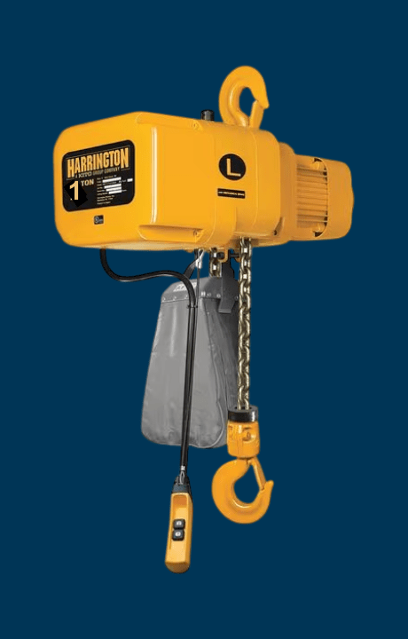 Harrington NER 1 Ton Chain Hoist - 3 Phase - 28 FPM - American Hoists