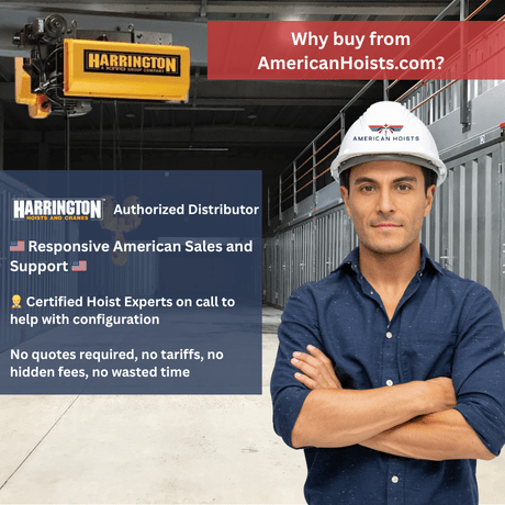 Wire rope hoist – 7.5 Ton, 3 Phase, 40ft lift - American Hoists