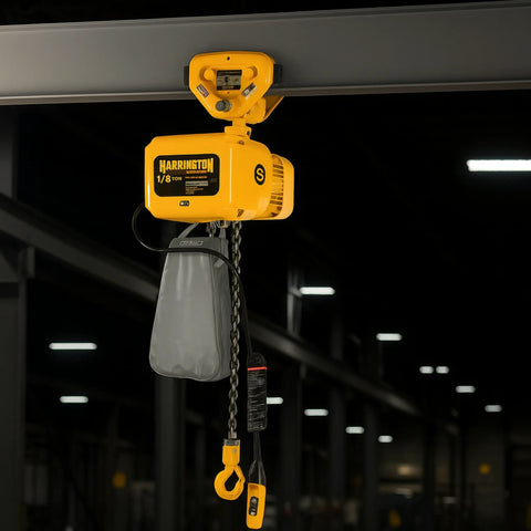Harrington NER 1/8 Ton Chain Hoist - 3 Phase - 55 FPM - American Hoists