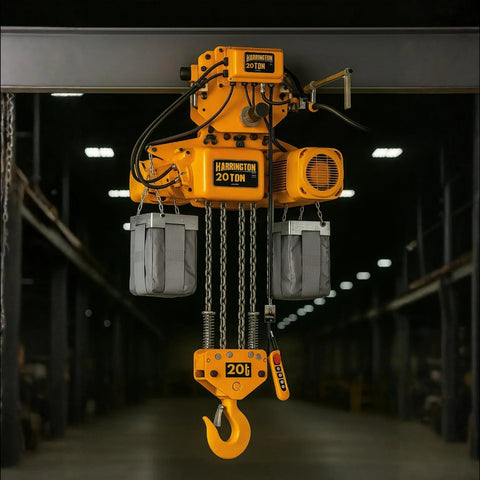 Harrington NER 20 Ton Chain Hoist - 3 Phase - 5.5 FPM - American Hoists