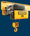 Harrington RY 10 Ton Electric Wire Rope Hoist - 3 Phase - 30ft Lift - American Hoists