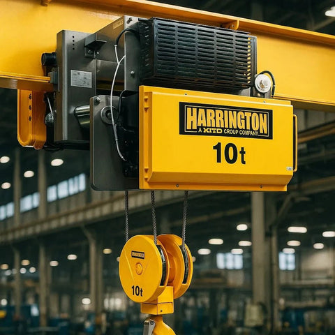 Harrington RY 10 Ton Electric Wire Rope Hoist - 3 Phase - 30ft Lift - American Hoists
